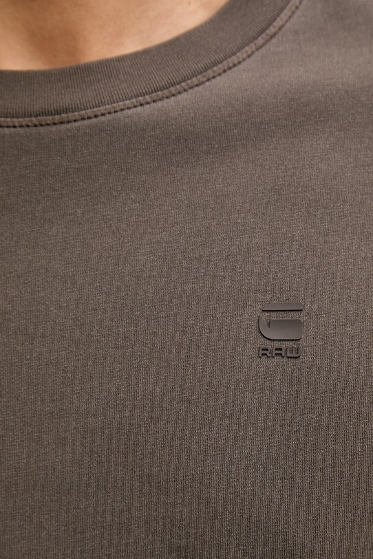 G-Star t-shirt męski bawełniany Lash D16396.2653 brązowy