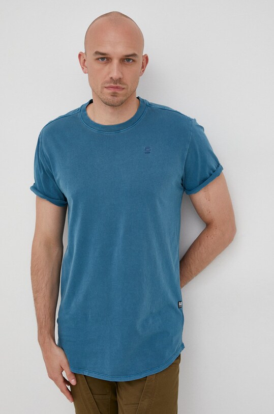 G-Star Raw t-shirt bawełniany turkusowy D16396.2653