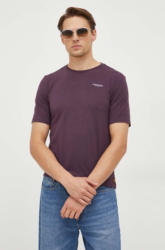G-Star t-shirt fioletowy D19070.C723