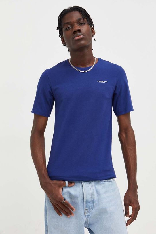 Majica kratkih rukava G-Star Raw bez uzorka plava D19070.C723
