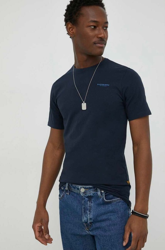 G-Star t-shirt z elastanem granatowy D19070.C723