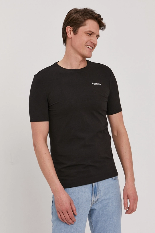 G-Star Raw t-shirt z elastanem czarny D19070.C723