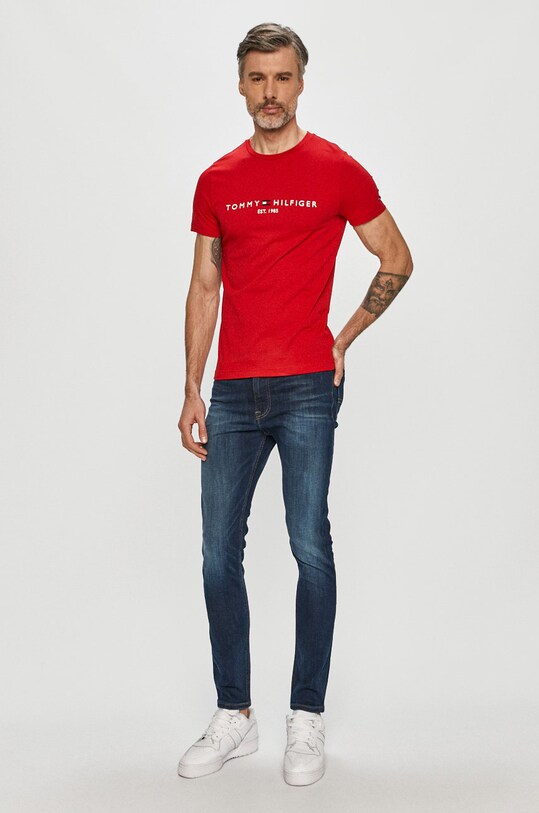 Tommy Hilfiger - T-shirt MW0MW11797.4891 czerwony SS21