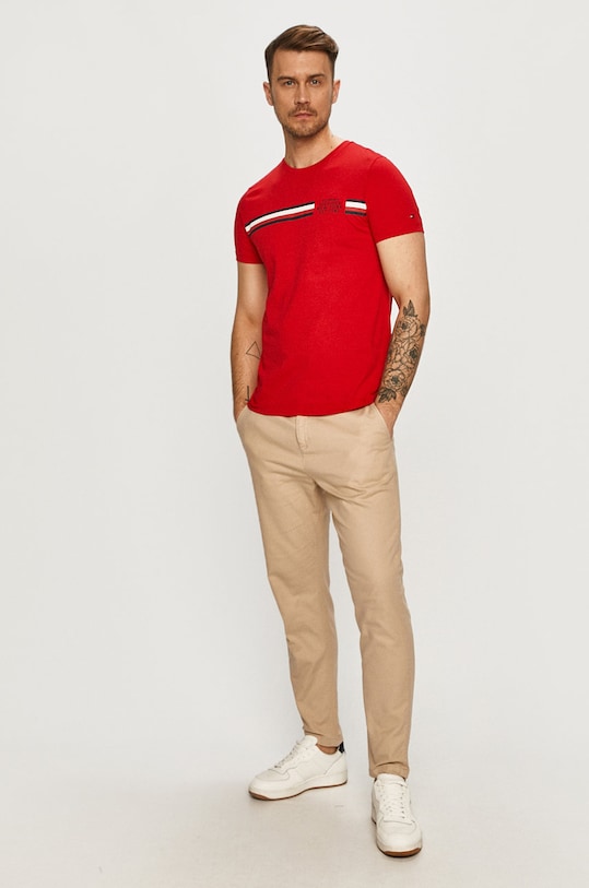 Tommy Hilfiger - Tričko MW0MW16592.4891 červená SS21