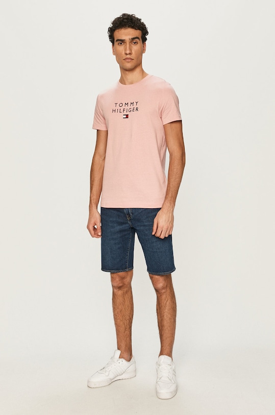 Tommy Hilfiger - T-shirt MW0MW17663.4891 różowy AW21
