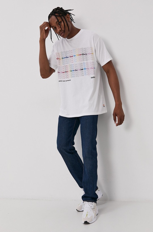 Majica kratkih rukava Levi's print bijela A0068.0000