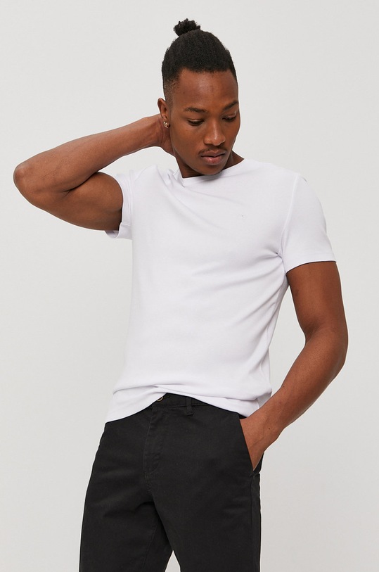 Mustang T-shirt bawełna biały 1008815.2045