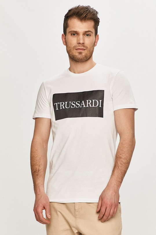 Trussardi Jeans T-shirt biały 52T00500.1T003605