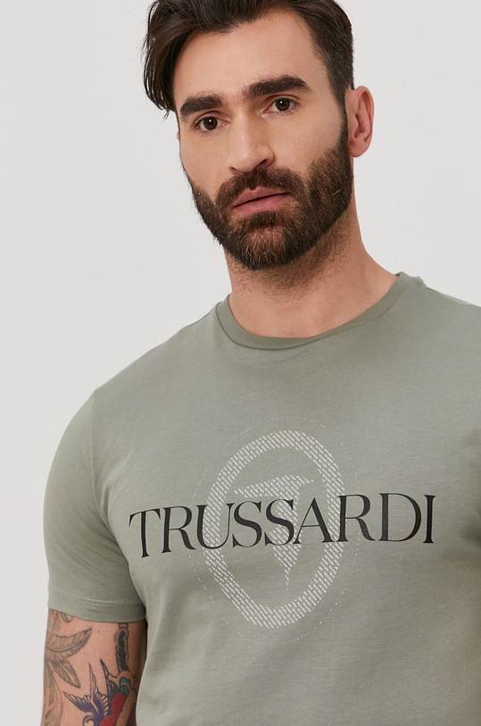 Tričko Trussardi Jeans kulatý tyrkysová 52T00507.1T003076