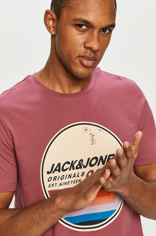 Jack & Jones - Tričko bavlna ružová 12186212