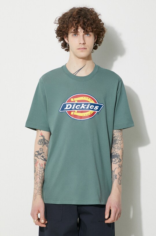 Dickies t-shirt cotton green DK0A4XC9BLK