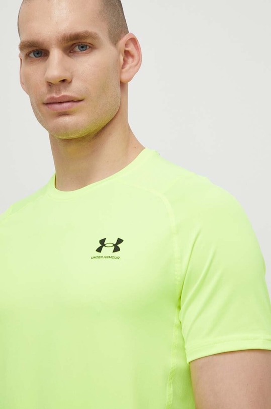 Under Armour t-shirt treningowy z elastanem żółty 1361683