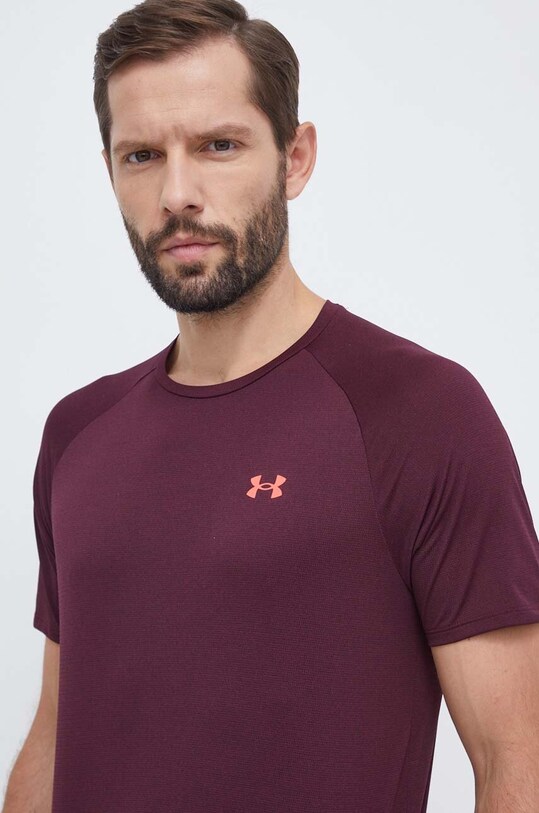 Majica kratkih rukava za trening Under Armour bordo 1345317