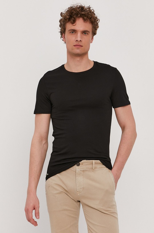 Lacoste - Tričko kulatý černá TH3321
