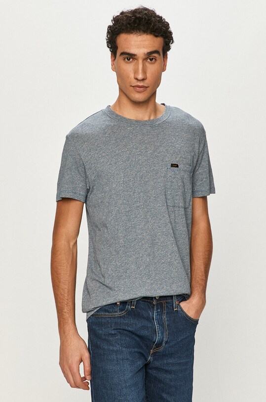 Lee T-shirt niebieski L66JWTQE