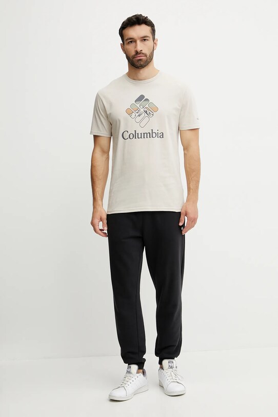 Bavlnené tričko Columbia 1888813 béžová SS25