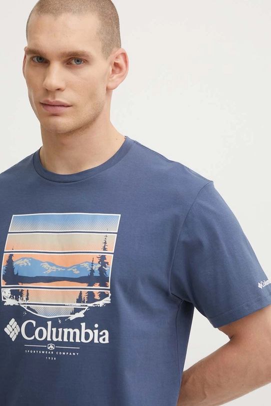 Columbia tricou din bumbac Path Lake albastru 1934814