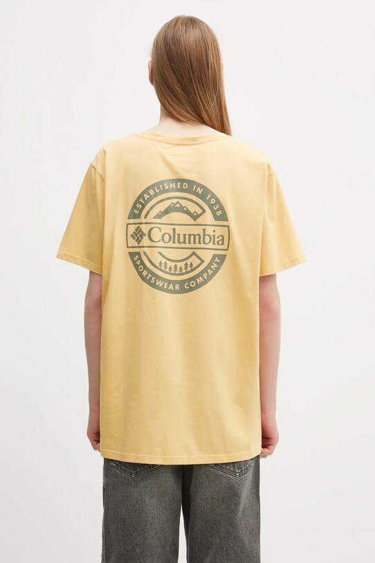 Дрехи Памучна тениска Columbia Rapid Ridge Back Graphic 1934824 жълт