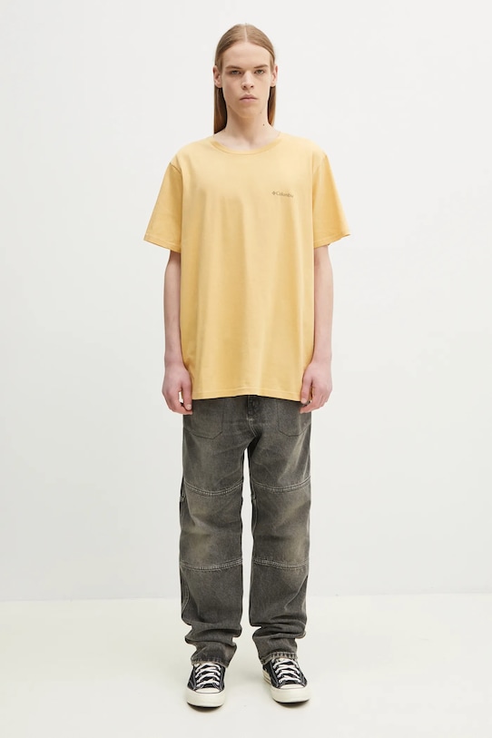 Bavlněné tričko Columbia Rapid Ridge Back Graphic žlutá 1934824