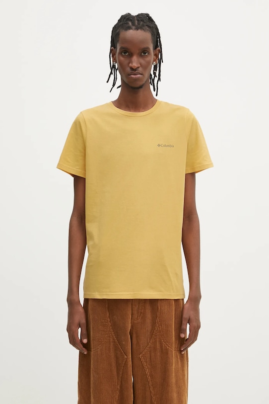 Μπλουζάκι Columbia Rapid Ridge Back Graphic βαμβάκι κίτρινο 1934824