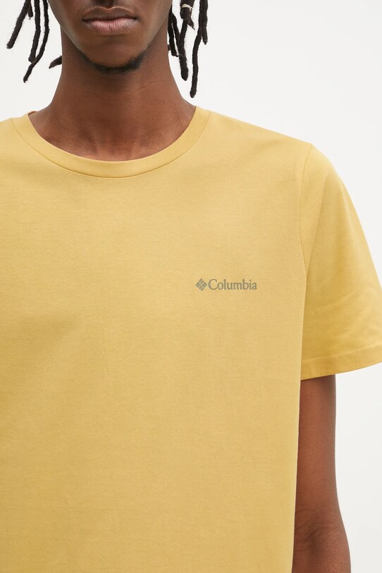 Columbia t-shirt bawełniany Rapid Ridge Back Graphic żółty 1934824