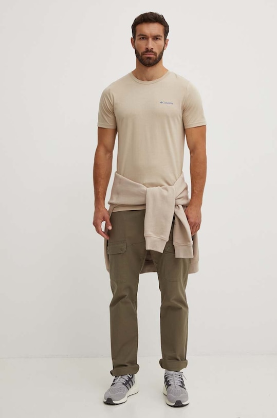 Βαμβακερό μπλουζάκι Columbia Rapid Ridge Back Graphic 1934824 μπεζ SS25