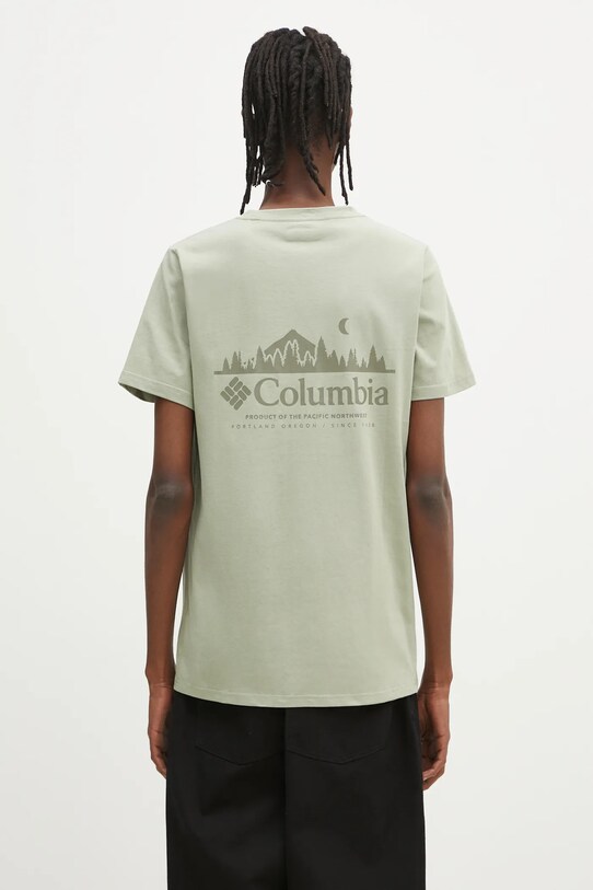 Odzież Columbia t-shirt bawełniany Rapid Ridge Back Graphic 1934824 zielony