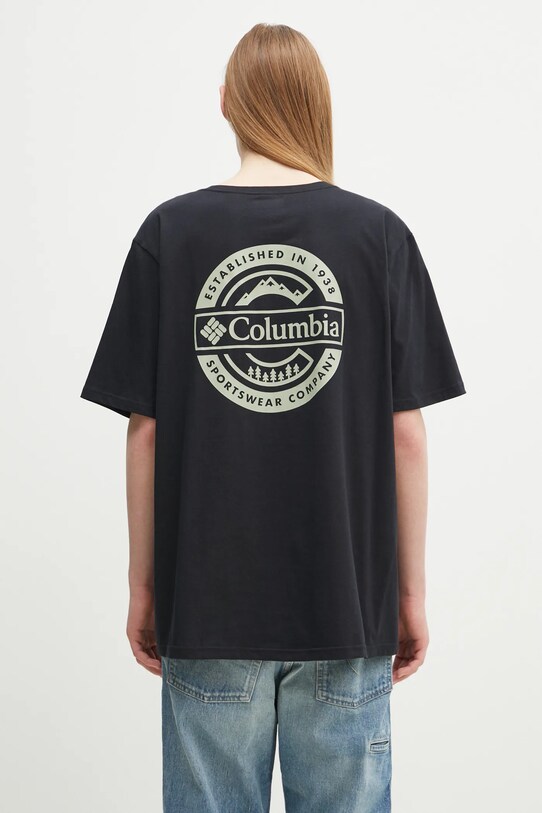 Одежда Хлопковая футболка Columbia Rapid Ridge Back Graphic 1934824 чёрный