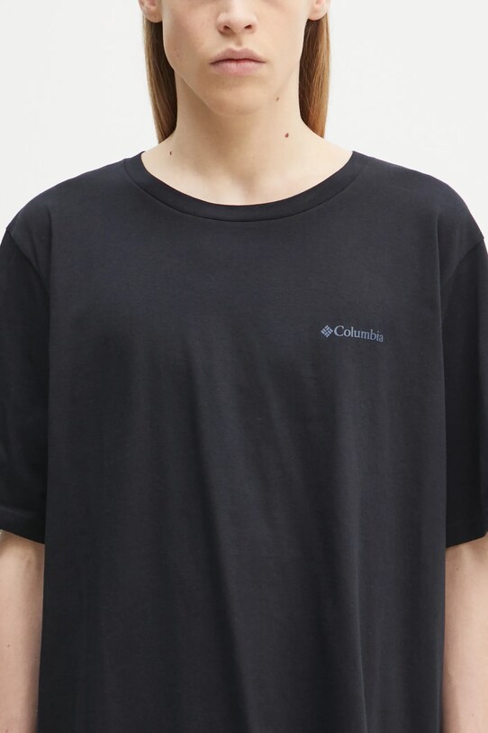 Columbia t-shirt bawełniany Rapid Ridge Back Graphic czarny 1934824