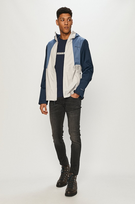 Columbia t-shirt bawełniany Rapid Ridge Back Graphic 1934824 granatowy SS25