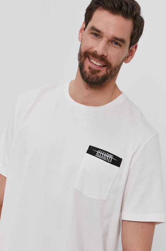 Tričko AllSaints bavlna biela MD013U