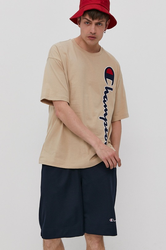 Champion - T-shirt 215942 nadruk beżowy 215942