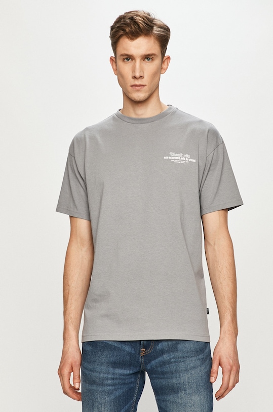 Dr. Denim - T-shirt nadruk szary 1941116T980