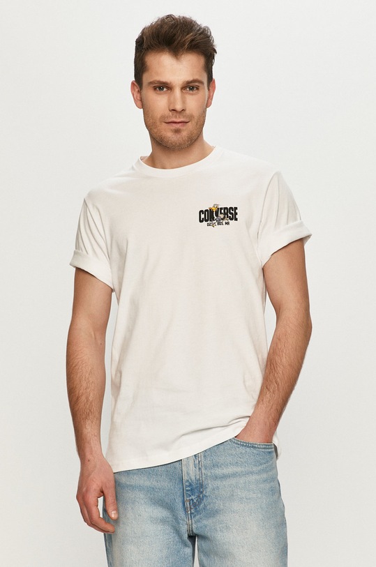 Odzież Converse T-shirt 10021124.A02 biały