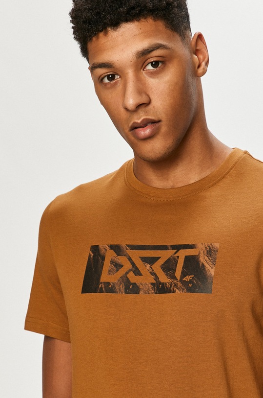 4F - Tričko bavlna hnedá D4Z20.TSM213