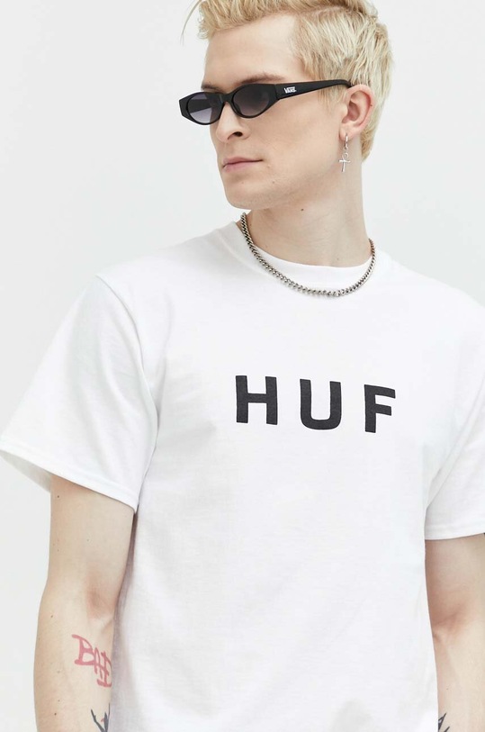 HUF T-shirt bawełniany szary ts00508