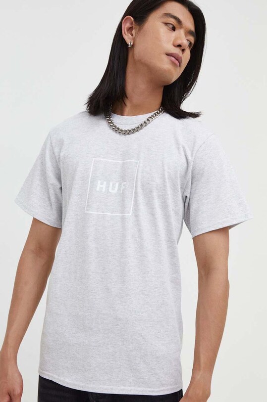 HUF t-shirt bawełniany szary ts00507