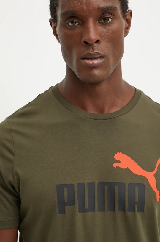Puma tricou din bumbac maro 586759