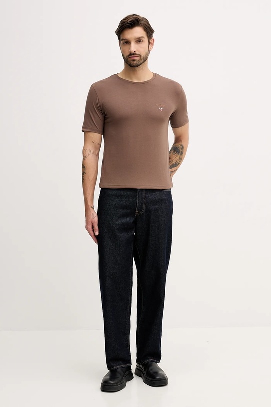 Aeronautica Militare t-shirt AM1UTI001 brązowy AA00