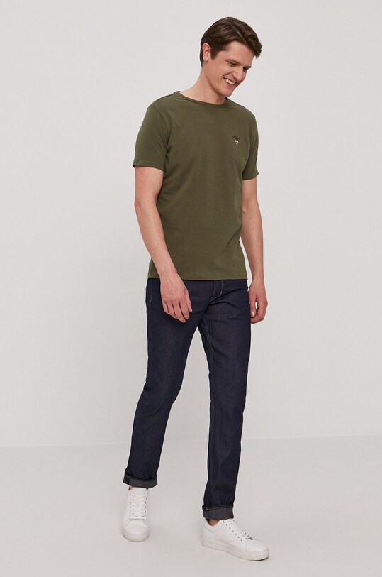 Tričko lounge Aeronautica Militare AM1UTI001 zelená SS21