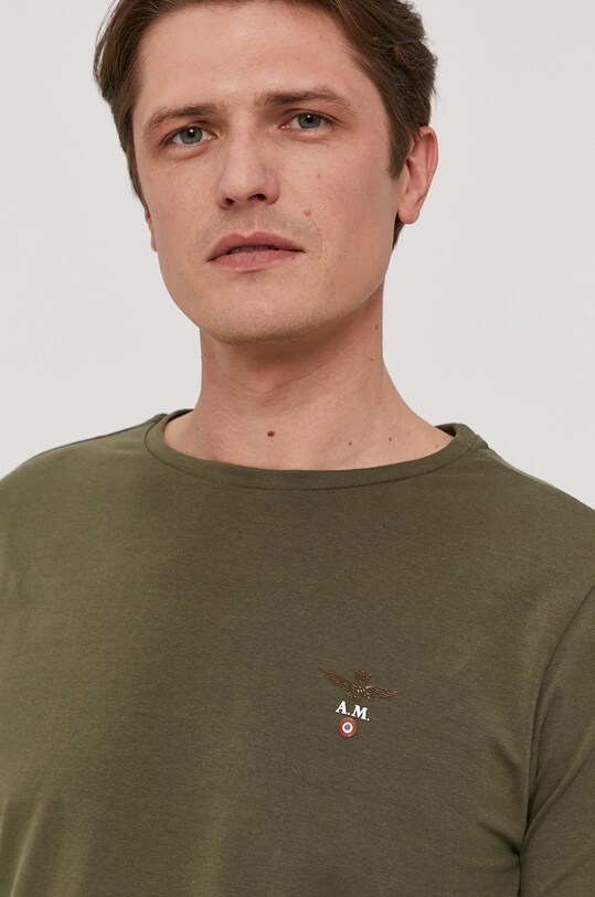 Tričko lounge Aeronautica Militare zelená AM1UTI001