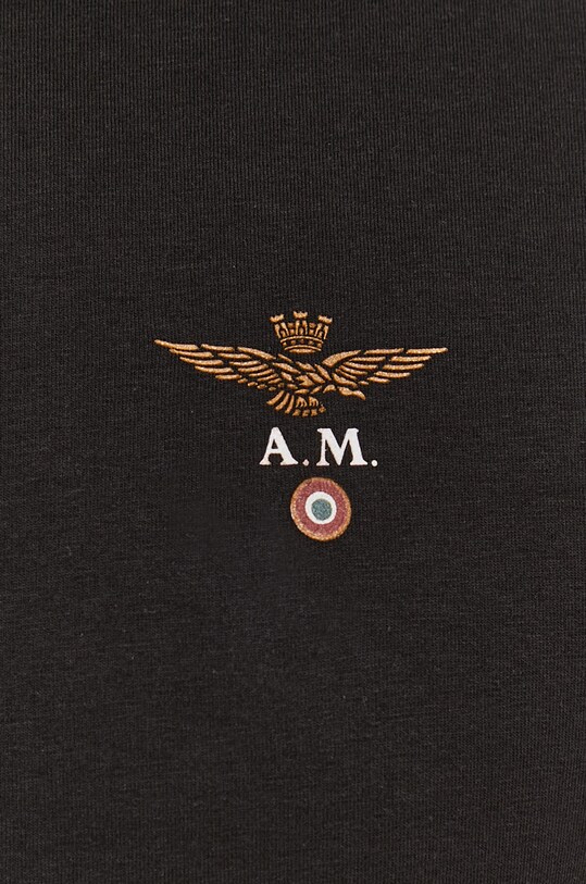 Aeronautica Militare tricou lounge AM1UTI001 negru
