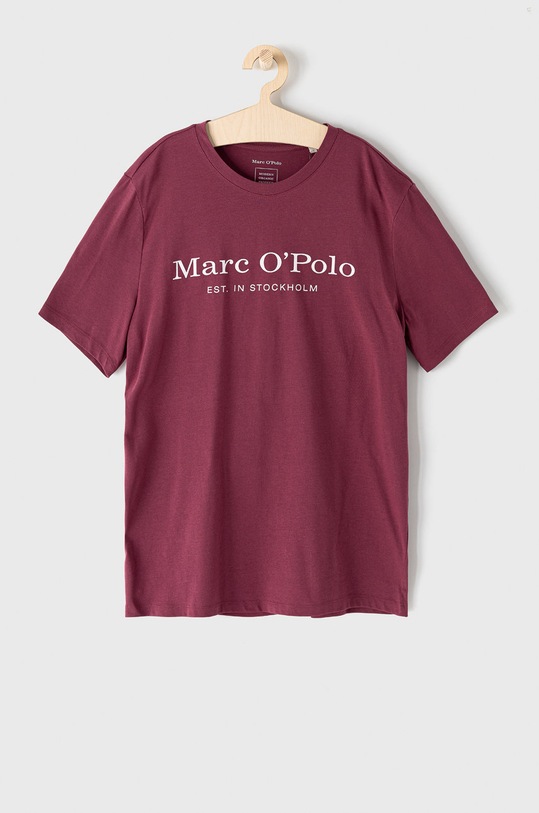 Marc O'Polo T-shirt nadruk fioletowy 124222051532