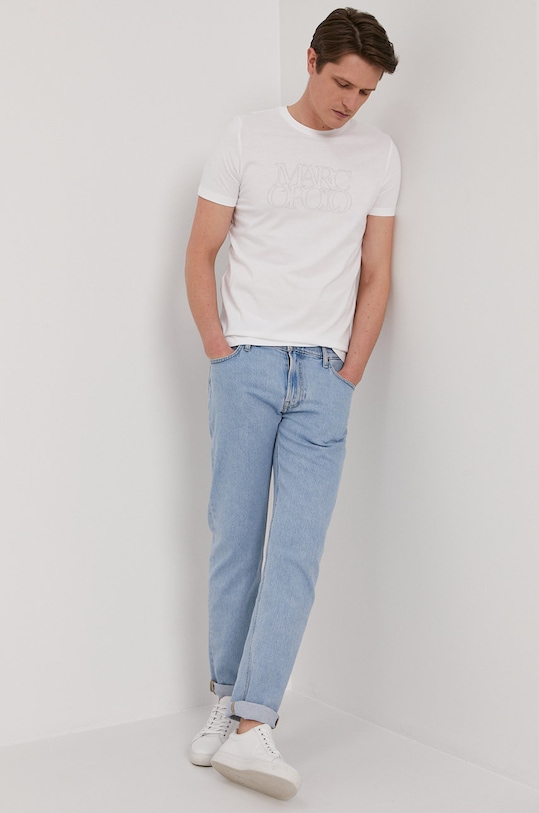 Marc O'Polo T-shirt nadruk biały 124247751354