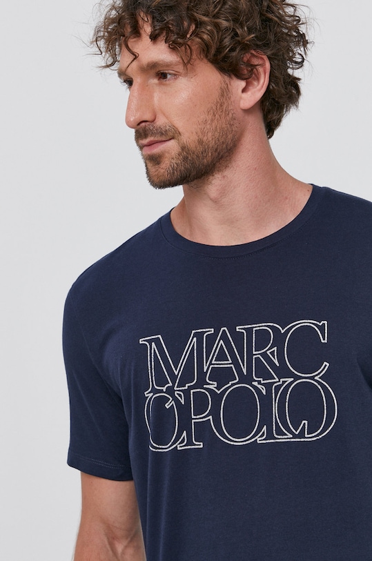 Marc O'Polo T-shirt nadruk granatowy 124247751354