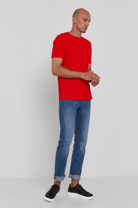 BOSS T-shirt bawełniany Athleisure 50245195 50245195 czerwony AW21