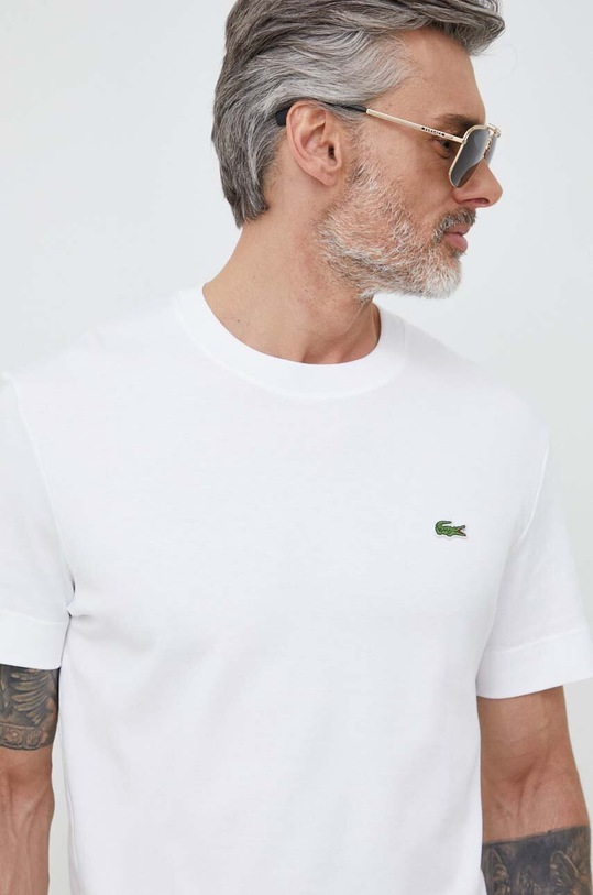 Lacoste t-shirt bawełniany biały TH1708