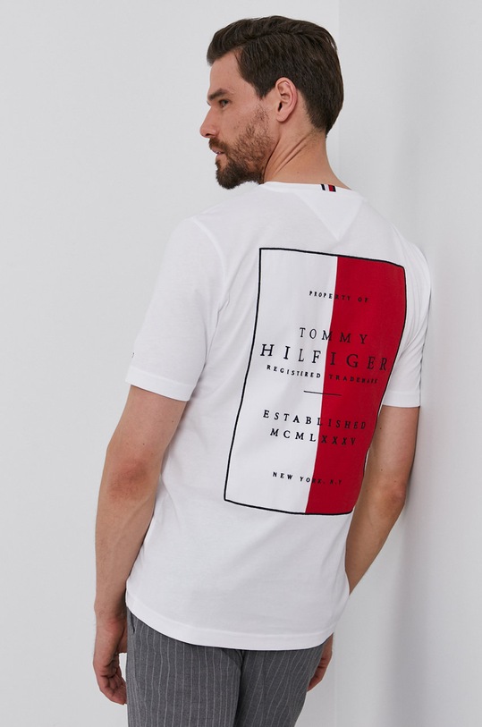Tommy Hilfiger pamut póló pamut fehér MW0MW17709.4891