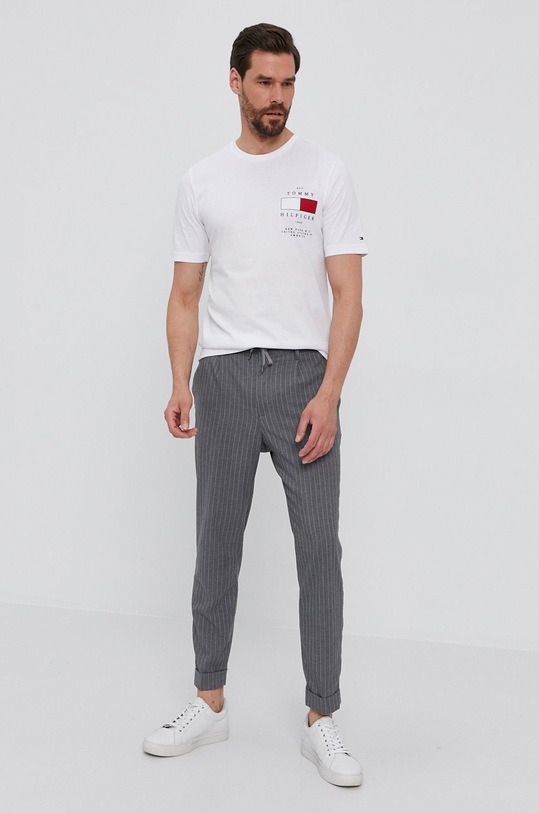 Ruházat Tommy Hilfiger pamut póló MW0MW17709.4891 fehér