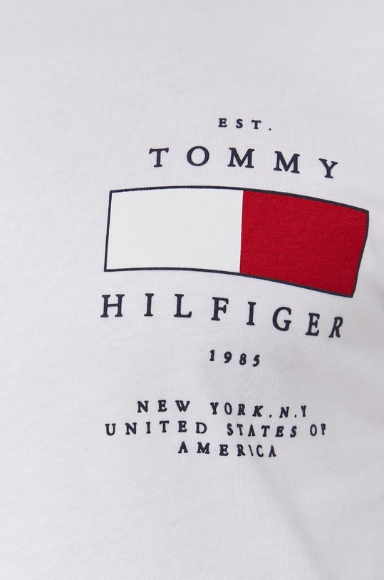 Tommy Hilfiger pamut póló MW0MW17709.4891 fehér